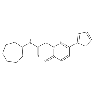 N-cycloheptyl-2-(3-(furan-2-yl)-6-oxopyridazin-1(6H)-yl)acetamide Structure