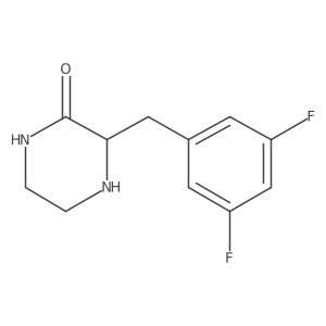 (S)-3-(3,5-Difluorobenzyl)piperazin-2-one结构式