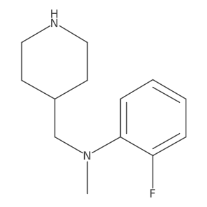 N-(2-Fluorophenyl)-N-methyl-4-piperidinemethanamine结构式