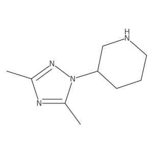 3-(dimethyl-1H-1,2,4-triazol-1-yl)piperidine Structure