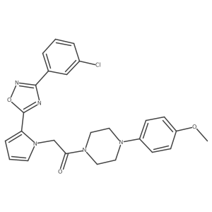 2-{2-[3-(3-chlorophenyl)-1,2,4-oxadiazol-5-yl]-1H-pyrrol-1-yl}-1-[4-(4-methoxyphenyl)piperazin-1-yl]ethanone结构式