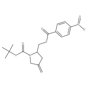 tert-butyl 4-methylene-2(S)-((4-nitrobenzoyloxy)methyl)pyrrolidine-1-carboxylate Structure