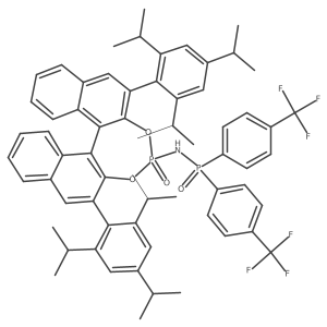 N-((11bS)-4-Oxido-2,6-bis(2,4,6-triisopropylphenyl)dinaphtho[2,1-d:1',2'-f][1,3,2]dioxaphosphepin-4-yl)-P,P-bis(4-(trifluoromethyl)phenyl)phosphinic amide Structure