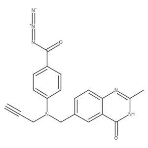 4-[[(3,4-Dihydro-2-methyl-4-oxo-6-quinazolinyl)methyl]-2-propyn-1-ylamino]benzoyl azide Structure