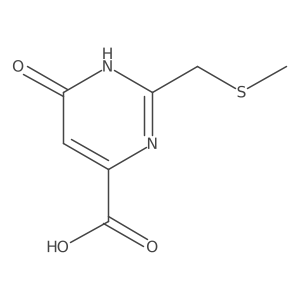 2-((Methylthio)methyl)-6-oxo-1,6-dihydropyrimidine-4-carboxylic acid结构式