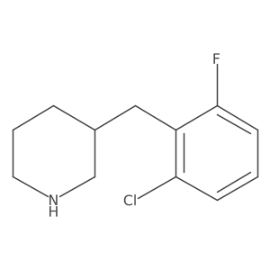 3-(2-Chloro-6-fluorobenzyl)piperidine Structure