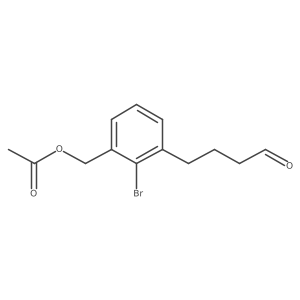 2-Bromo-3-(4-oxobutyl)benzyl acetate结构式