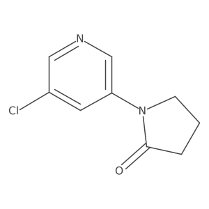 1-(5-Chloro-3-pyridyl)-2-pyrrolidinone结构式