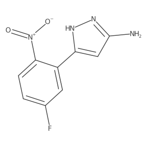 5-(5-fluoro-2-nitrophenyl)-1H-pyrazol-3-amine Structure
