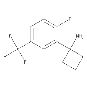 1-[2-Fluoro-5-(trifluoromethyl)phenyl]cyclobutan-1-amine结构式