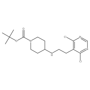 Tert-butyl 4-[2-(4,6-dichloropyrimidin-5-yl)ethylamino]piperidine-1-carboxylate Structure
