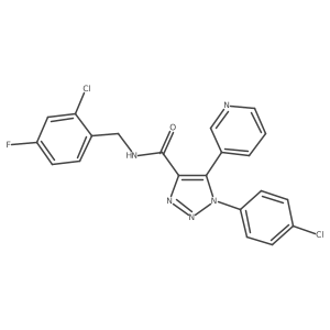 N-(2-chloro-4-fluorobenzyl)-1-(4-chlorophenyl)-5-(pyridin-3-yl)-1H-1,2,3-triazole-4-carboxamide Structure