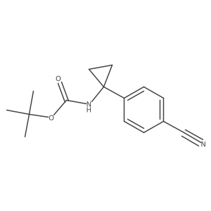 Tert-butyl (1-(4-cyanophenyl)cyclopropyl)carbamate Structure