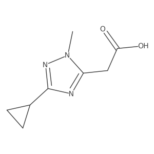 2-(3-cyclopropyl-1-methyl-1H-1,2,4-triazol-5-yl)acetic acid结构式