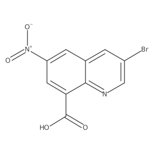 3-Bromo-6-nitroquinoline-8-carboxylic acid结构式