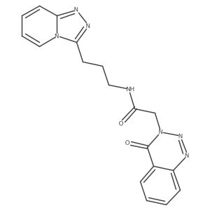 2-(4-oxo-1,2,3-benzotriazin-3(4H)-yl)-N-[3-([1,2,4]triazolo[4,3-a]pyridin-3-yl)propyl]acetamide结构式