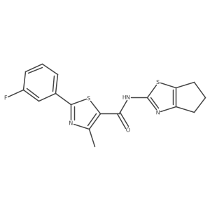 N-(5,6-dihydro-4H-cyclopenta[d][1,3]thiazol-2-yl)-2-(3-fluorophenyl)-4-methyl-1,3-thiazole-5-carboxamide Structure