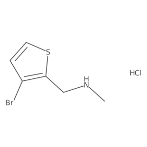 [(3-Bromothiophen-2-yl)methyl](methyl)amine hydrochloride结构式