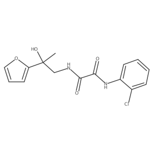 N1-(2-chlorophenyl)-N2-(2-(furan-2-yl)-2-hydroxypropyl)oxalamide结构式