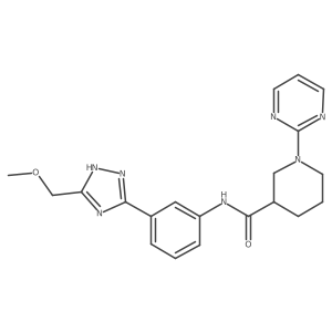 N-{3-[5-(methoxymethyl)-1H-1,2,4-triazol-3-yl]phenyl}-1-(pyrimidin-2-yl)piperidine-3-carboxamide Structure