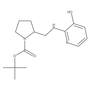 tert-Butyl 2-(((3-hydroxypyridin-2-yl)amino)methyl)pyrrolidine-1-carboxylate结构式