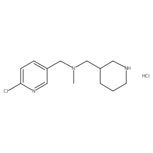 1-(6-chloropyridin-3-yl)-N-methyl-N-(piperidin-3-ylmethyl)methanamine hydrochloride Structure