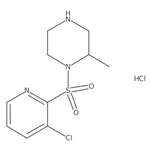 1-((3-Chloropyridin-2-yl)sulfonyl)-2-methylpiperazine hydrochloride结构式