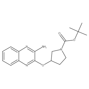 (R)-tert-butyl 3-((3-aminoquinoxalin-2-yl)oxy)pyrrolidine-1-carboxylate Structure
