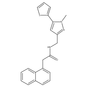 N-((1-methyl-5-(thiophen-2-yl)-1H-pyrazol-3-yl)methyl)-2-(naphthalen-1-yl)acetamide Structure