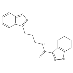 N-(3-[1,2,4]triazolo[4,3-a]pyridin-3-ylpropyl)-4,5,6,7-tetrahydro-1H-indazole-3-carboxamide Structure