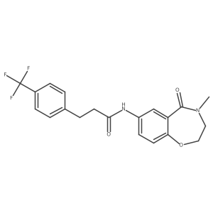 N-(4-Methyl-5-oxo-2,3-dihydro-1,4-benzoxazepin-7-YL)-3-[4-(trifluoromethyl)phenyl]propanamide结构式