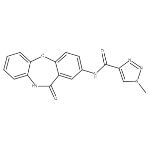 1-methyl-N-(11-oxo-10,11-dihydrodibenzo[b,f][1,4]oxazepin-2-yl)-1H-1,2,3-triazole-4-carboxamide结构式