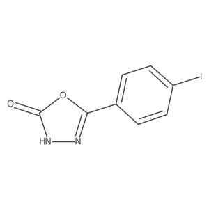 5-(4-Iodophenyl)-1,3,4-oxadiazol-2(3h)-one结构式