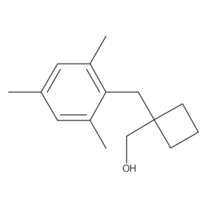 {1-[(2,4,6-Trimethylphenyl)methyl]cyclobutyl}methanol Structure