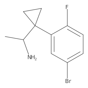 1-[1-(5-Bromo-2-fluorophenyl)cyclopropyl]ethan-1-amine Structure