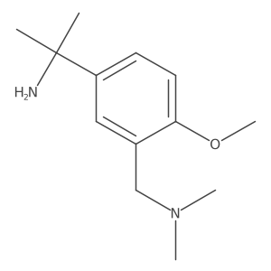 2-{3-[(Dimethylamino)methyl]-4-methoxyphenyl}propan-2-amine结构式