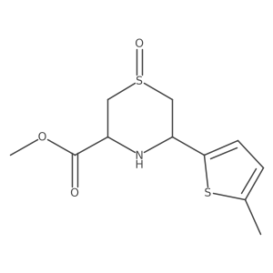 Methyl 5-(5-methylthiophen-2-yl)-1-oxo-1lambda4-thiomorpholine-3-carboxylate结构式