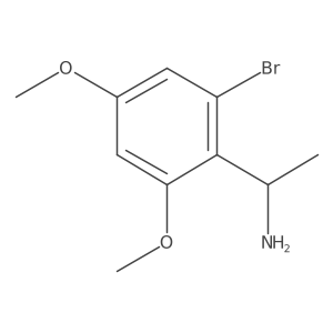 (1R)-1-(2-bromo-4,6-dimethoxyphenyl)ethan-1-amine Structure