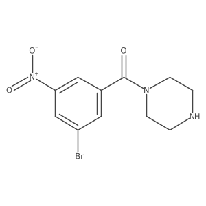1-(3-Bromo-5-nitrobenzoyl)piperazine Structure
