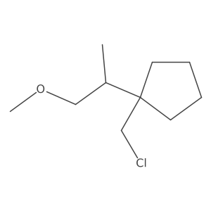 1-(Chloromethyl)-1-(1-methoxypropan-2-yl)cyclopentane Structure