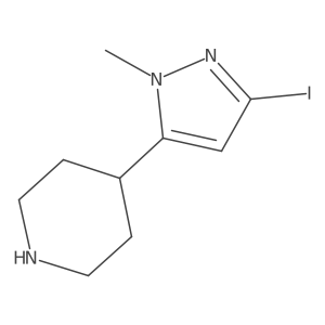 4-(3-iodo-1-methyl-1H-pyrazol-5-yl)piperidine Structure