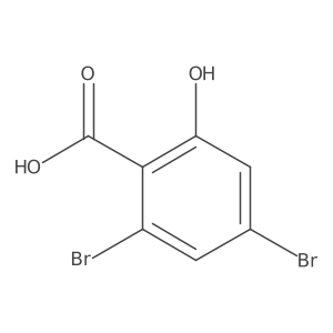 2,4-Dibromo-6-hydroxybenzoic acid结构式