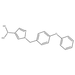 B-[1-[(4-phenoxyphenyl)methyl]-1H-pyrazol-4-yl]boronic acid Structure
