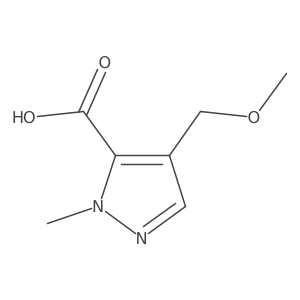 4-(Methoxymethyl)-1-methyl-1H-pyrazole-5-carboxylic acid结构式