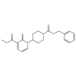 Methyl 1-(1-((benzyloxy)carbonyl)piperidin-4-yl)-2-oxo-1,2-dihydropyridine-3-carboxylate结构式