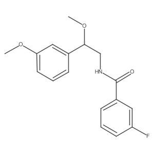 3-fluoro-N-[2-methoxy-2-(3-methoxyphenyl)ethyl]benzamide Structure