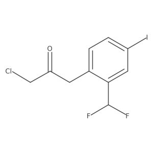 1-Chloro-3-(2-(difluoromethyl)-4-iodophenyl)propan-2-one Structure