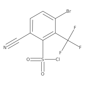 3-Bromo-6-cyano-2-(trifluoromethyl)benzenesulfonyl chloride Structure
