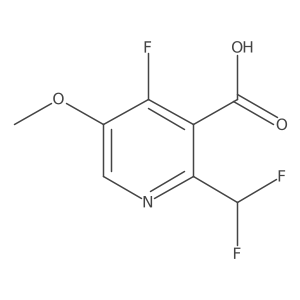2-(Difluoromethyl)-4-fluoro-5-methoxypyridine-3-carboxylic acid结构式