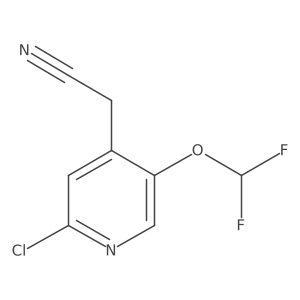 2-(2-Chloro-5-(difluoromethoxy)pyridin-4-yl)acetonitrile结构式
